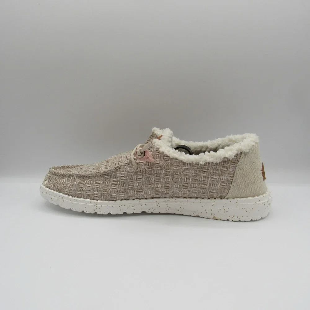 Hey Dude Wendy Warmth Loafers Women Size 10 Natural‎ Faux Fur Lined